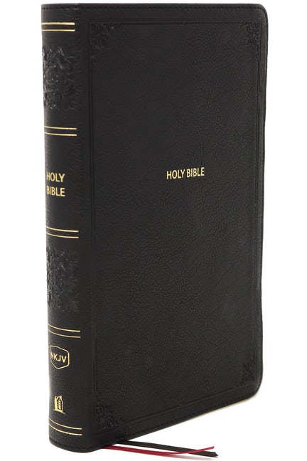 NKJV End-Of-Verse Ref Bible Compact L/P Black I/L
