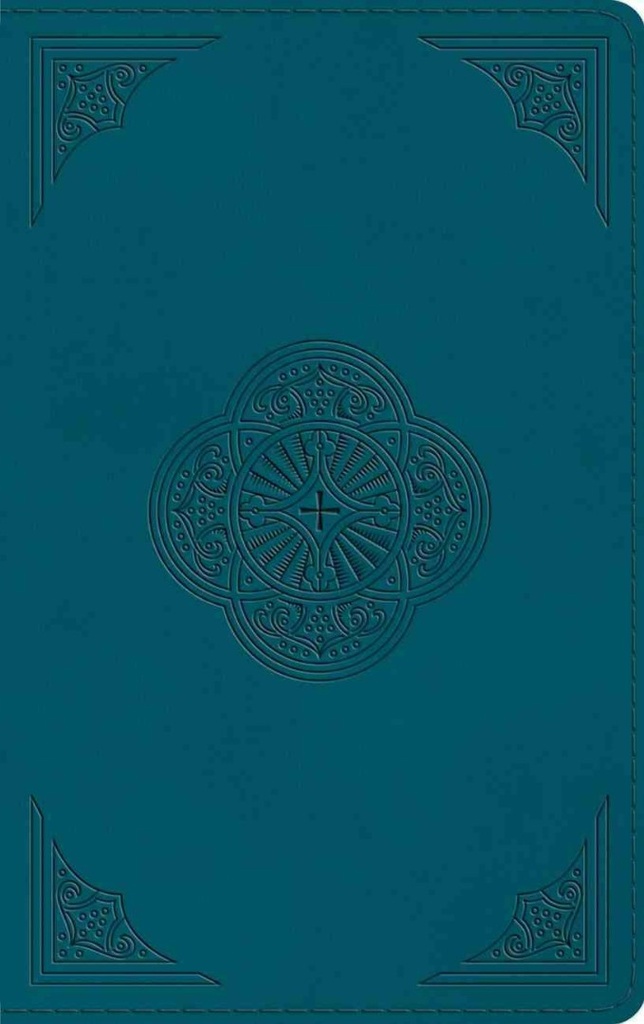 ESV Thinline Bible Deep Teal Rotunda Design I/L