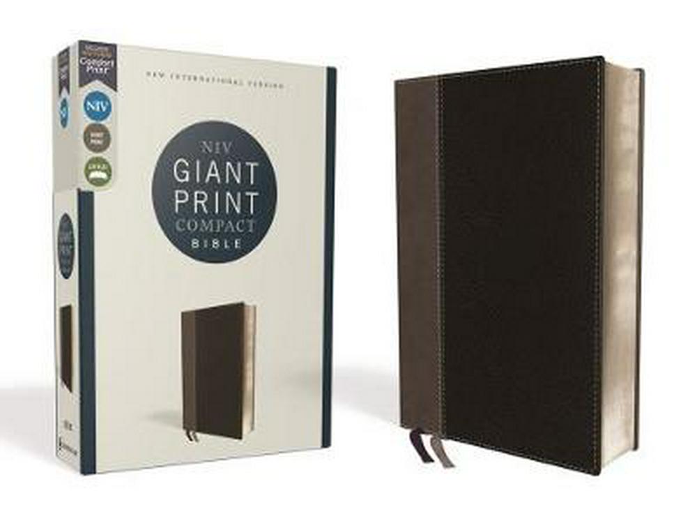 NIV Giant Print Compact Bible Black I/L