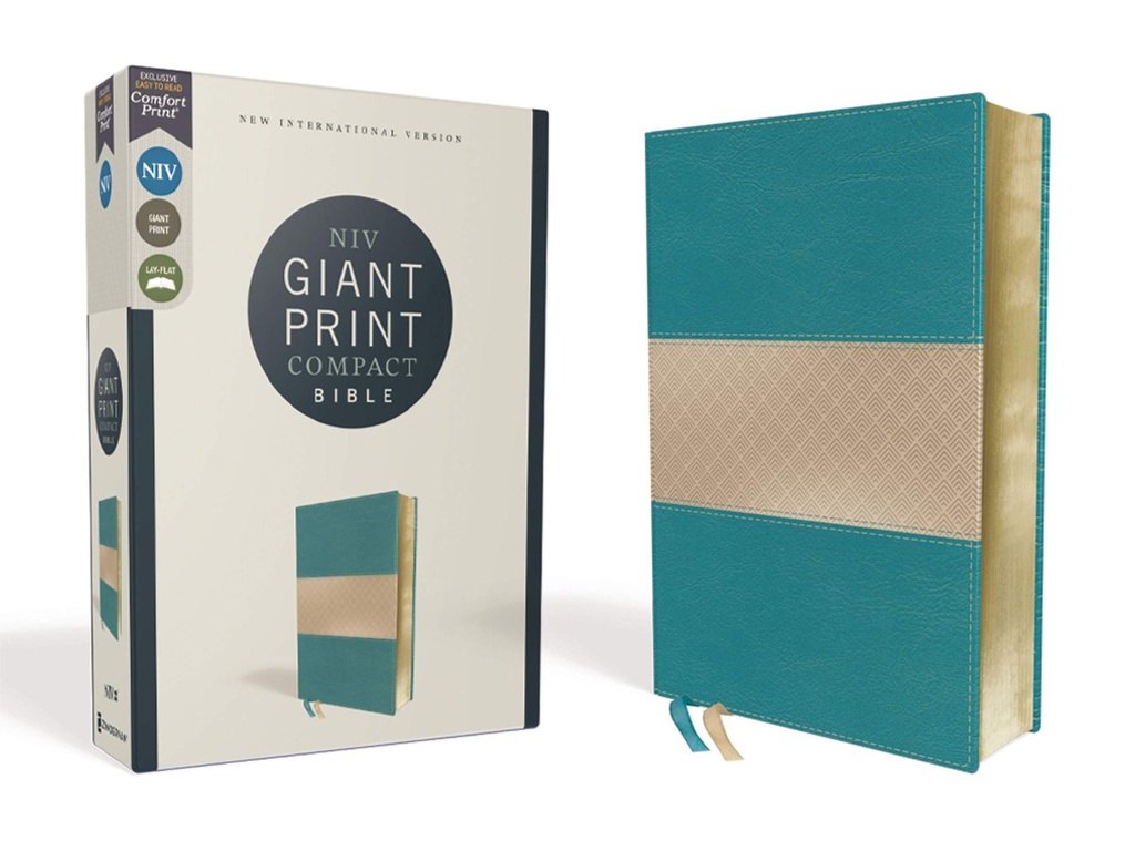 NIV Giant Print Compact Bible Teal I/L