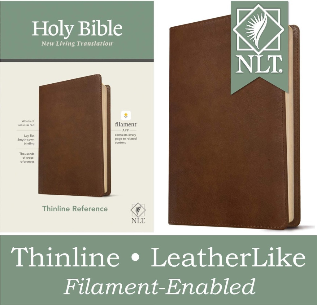 NLT Thinline Ref Bible Filament Enabled Brown