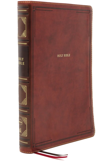 NKJV Thinline Reference Bible Large Print Brown I/L