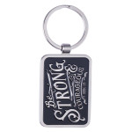 Keyring in Tin Be Strong & Courageous