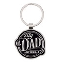 Keyring in Tin My Dad My Hero Black