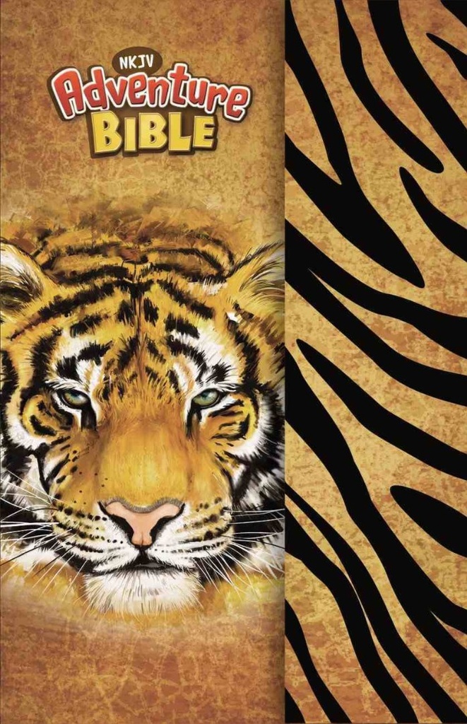 NKJV Adventure Bible with Magnetic Closure Tiger Cover H/C