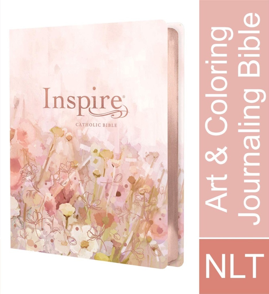 NLT Inspire Catholic Bible Large Print Pink I/L