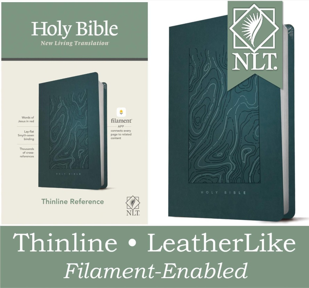 NLT Thinline Ref Bible Filament Enabled Teal I/L