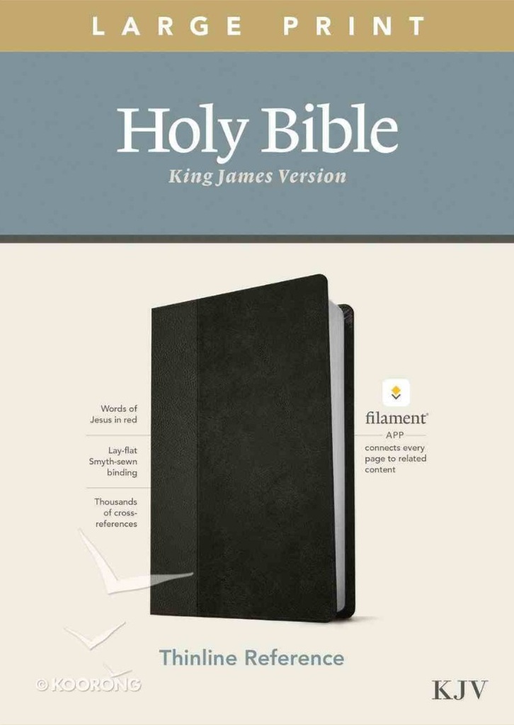 KJV Large Print Thinline Ref Bible Filament Enabled Black