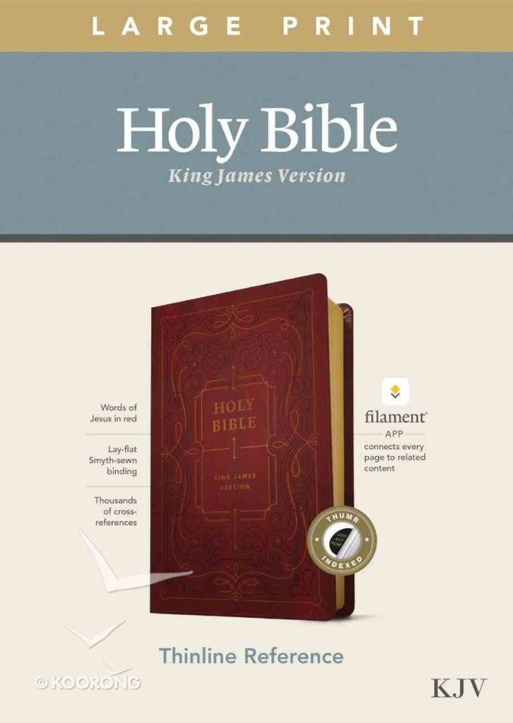 KJV Large Print Thinline Ref Filament Enabled Burg Index