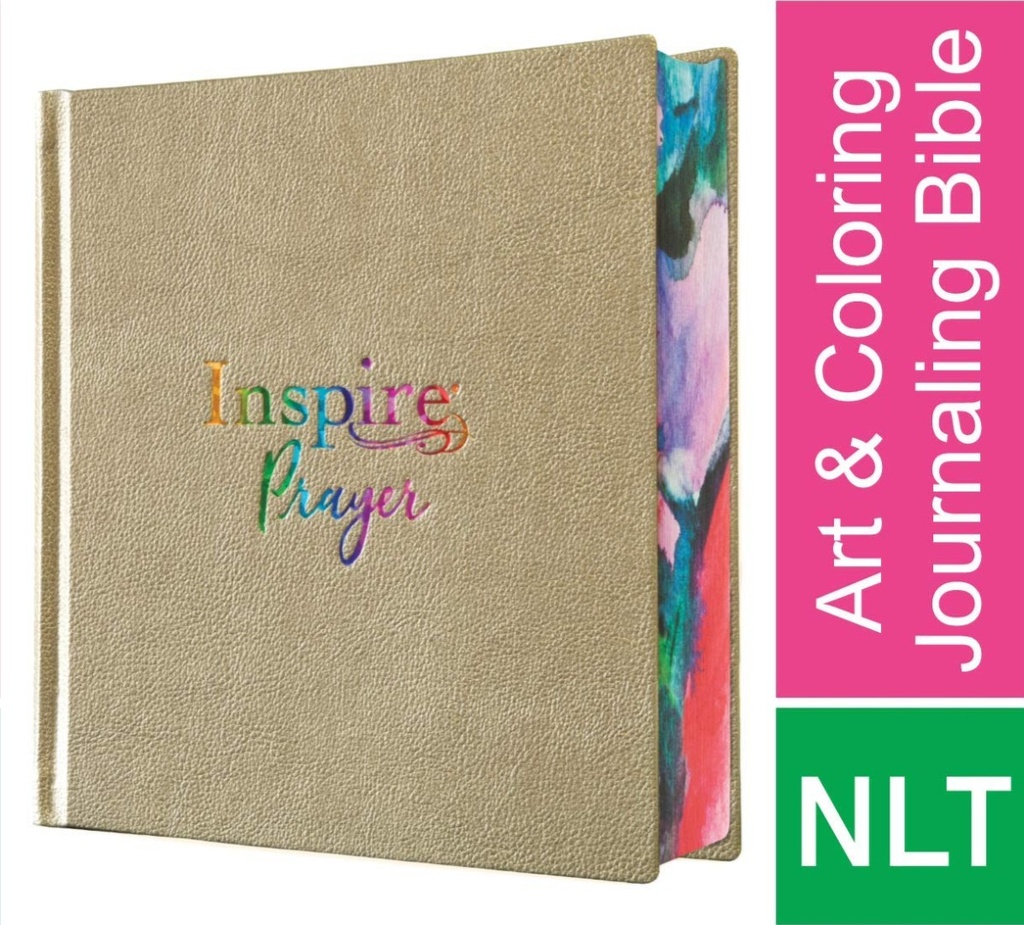 NLT Inspire Prayer Bible Metallic Champagne Gold H/C