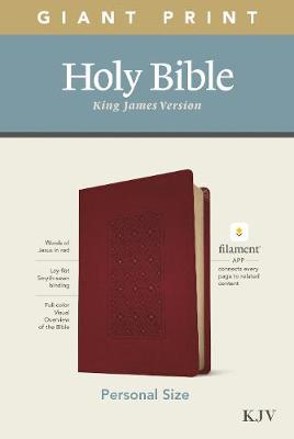 KJV Personal Size Giant Print Filament Cranberry I/L