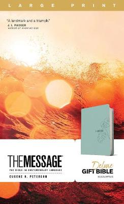 Message Deluxe Gift Bible Large Print Teal I/L