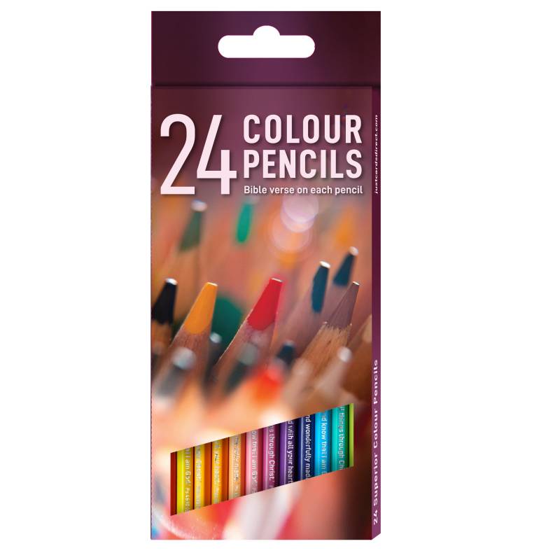 Colouring Pencils With Bible Verse 24Pk