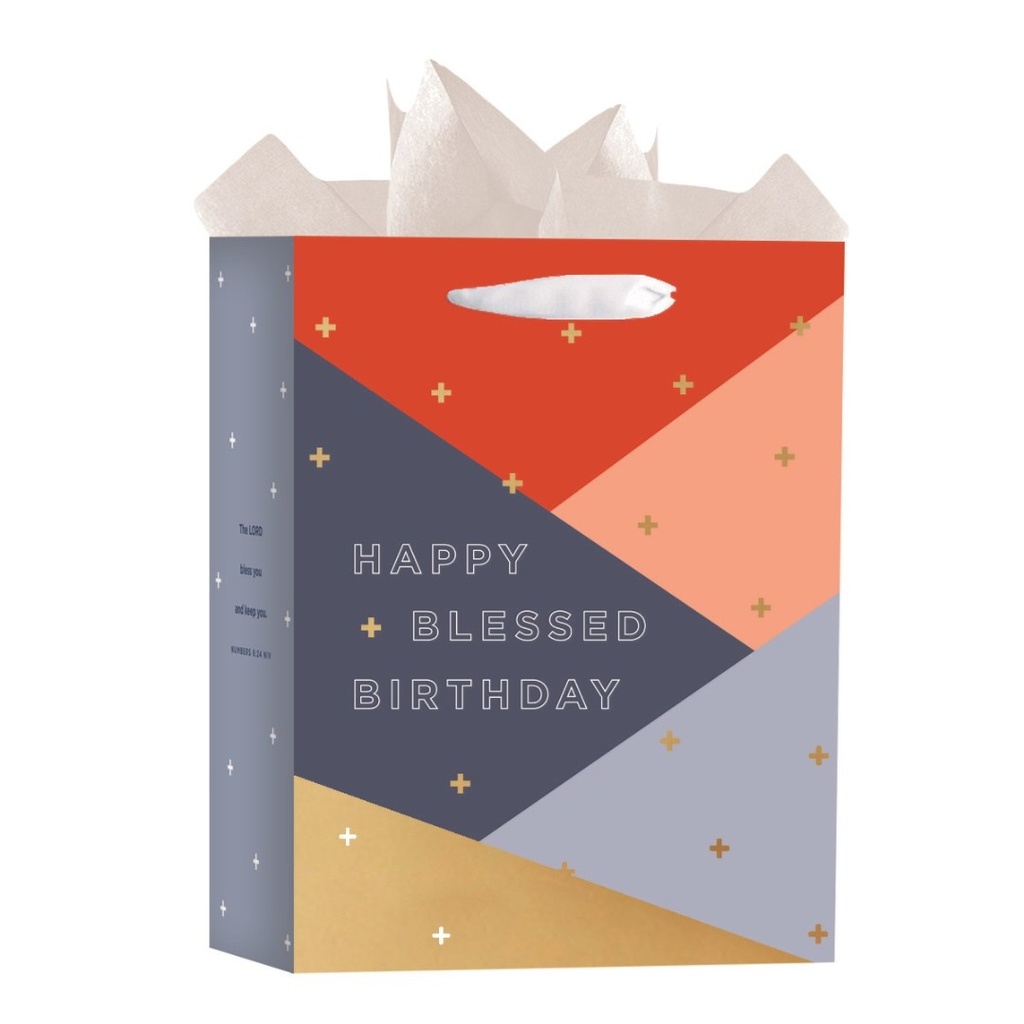 Gift Bag Large Happy + Blessed Birthday
