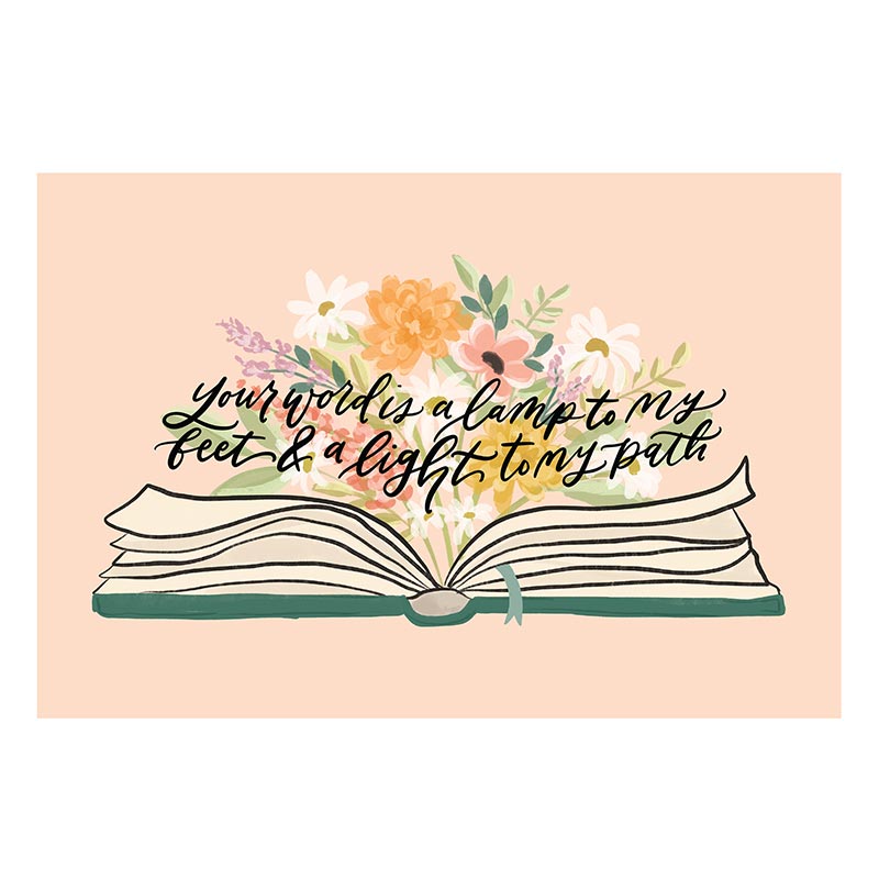 Post Sm: Your Word Is A Lamp Floral