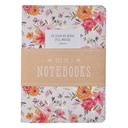 Notebook Set Blessed Pink Floral Stripes (Set Of 3)