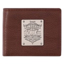 Wallet Blessed Metal Badge Genuine Leather