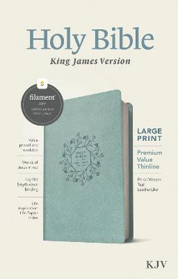 KJV Lge Print Premium Thinline Filament Enabled Teal