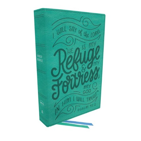 NKJV Thinline Youth Ed Bible Verse Art Cover Teal