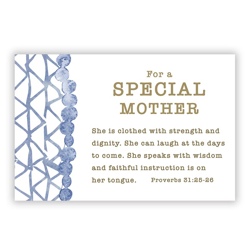 PIO For A Special Mother Blue Beads Proverbs31 (25Pk)