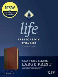 KJV Life Application Bible 3rd Ed Lge Pt Brown I/L