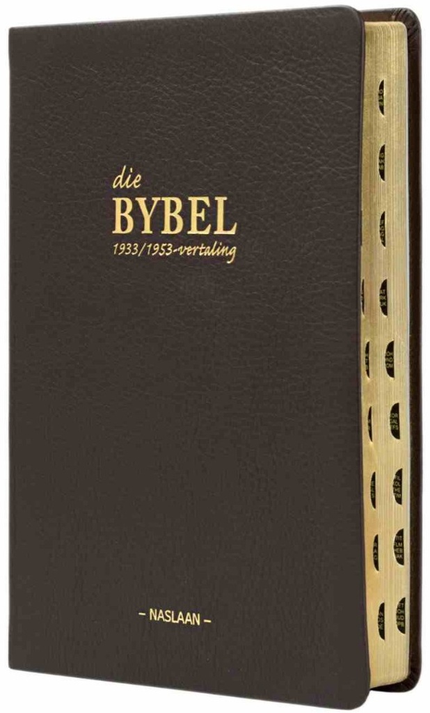Afrikaans Bible 1933/53 Brown Genuine Leather