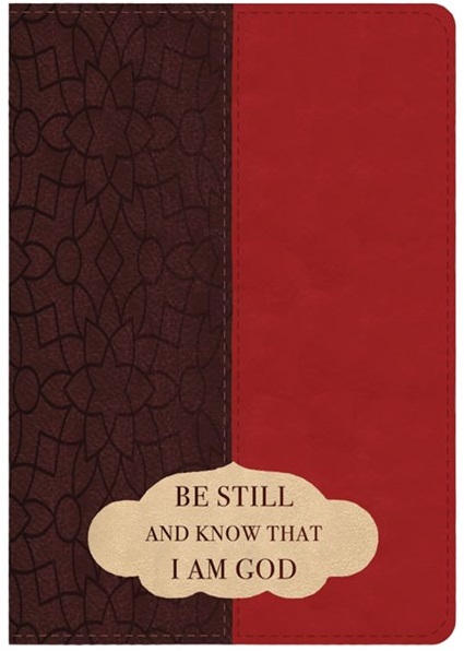 Journal Be Still & Know Twotone Red/Brown Flexcover