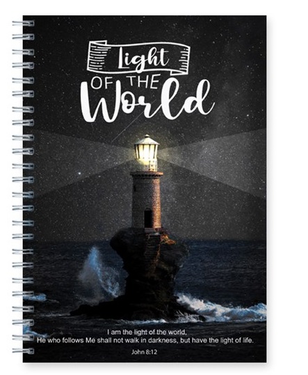 Journal Light Of The World Black Wirebound Hardcover