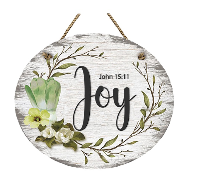 Wall Décor Joy John 15:11 Circle Hanging