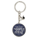 Keyring Hope And A Future Blue Metal