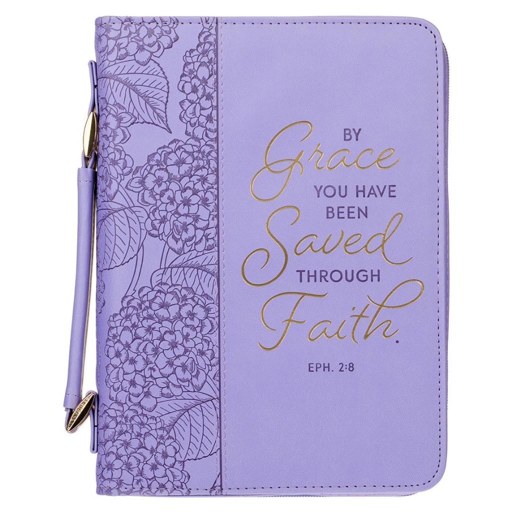Bible Case By Grace You Have Been Saved Lilac Large