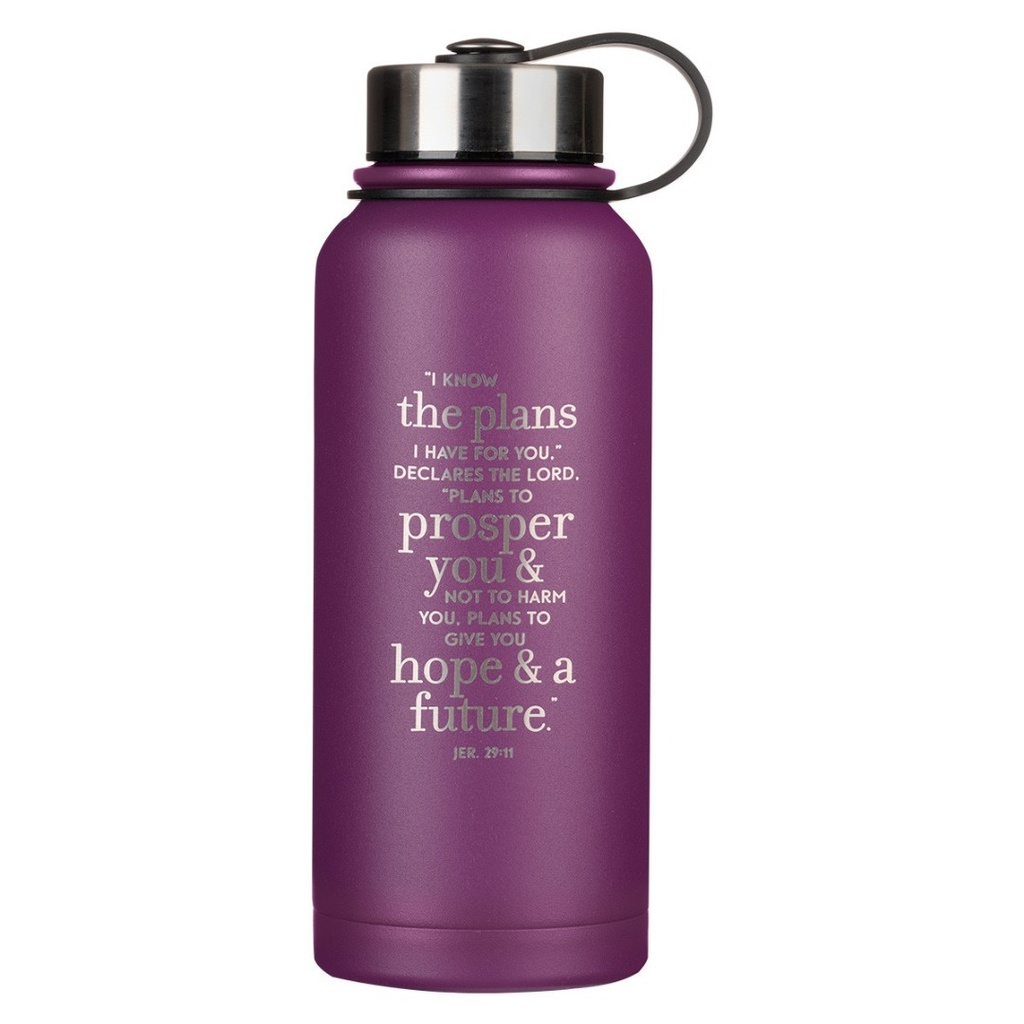 Water Bottle Plans Purple Stainless Steel