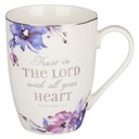 Mug Trust In The Lord Purple Floral