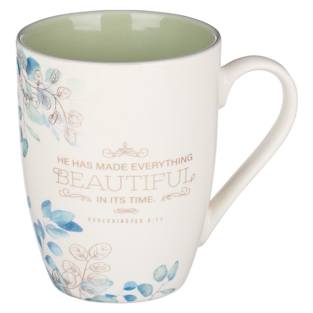 Mug He Has Made Everything Beautiful Blue Floral