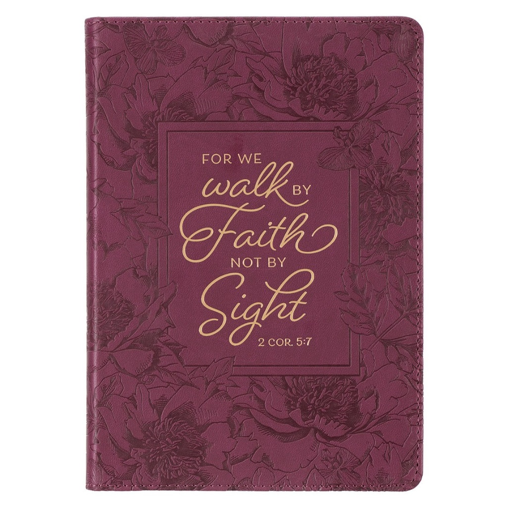 Journal Walk By Faith Not By Sight Berry Luxleather