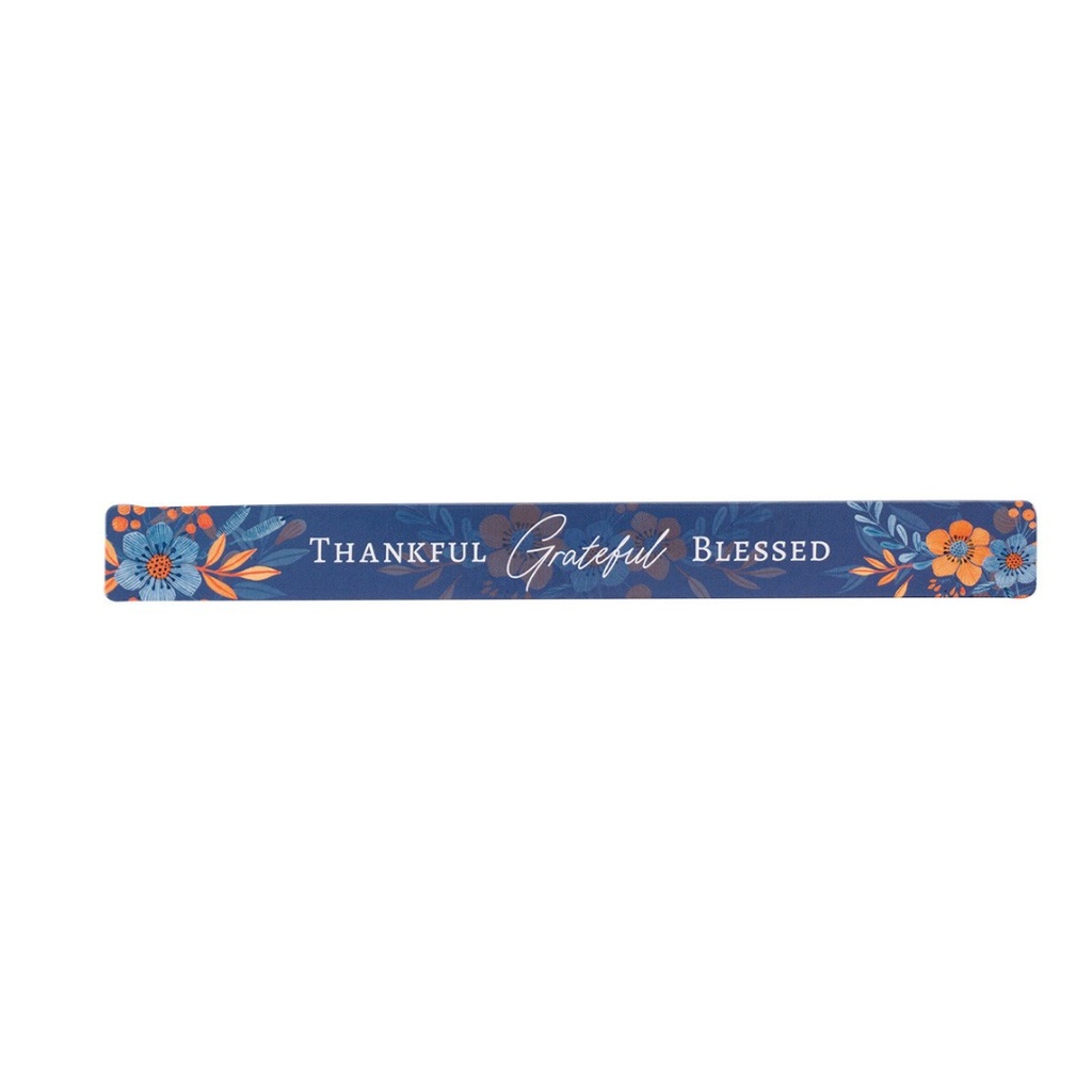 Magnetic Strip Thankful Grateful Blessed Blue