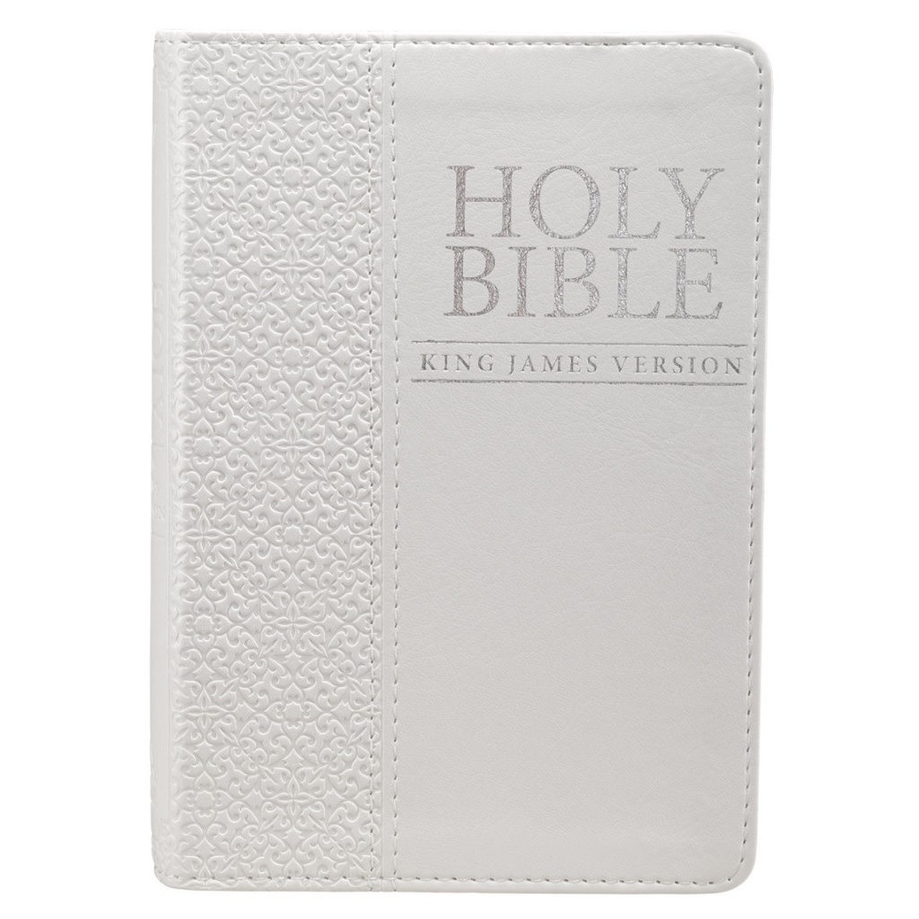 KJV Compact Bible White Luxleather