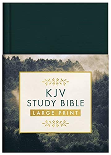 KJV Study Bible Large Print Gold Spruce H/C