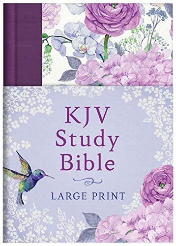 KJV Study Bible Large Print Hummingbird Lilacs H/C