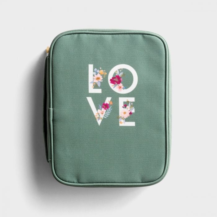 Bible Case Large Studio 71 Love Green Canvas