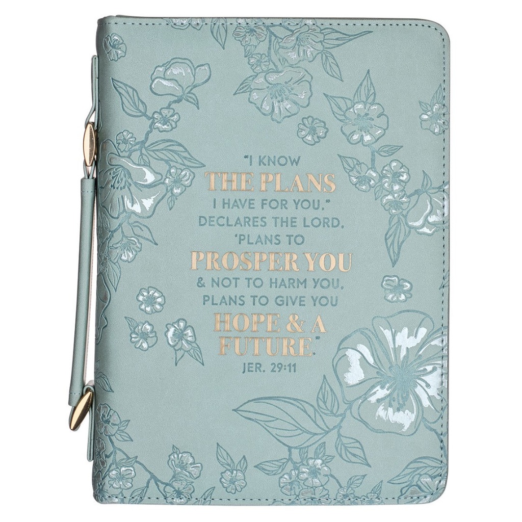 Bible Case Medium Green Flowers The Plans
