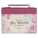 Bible Case Large Pink Flowers All Things