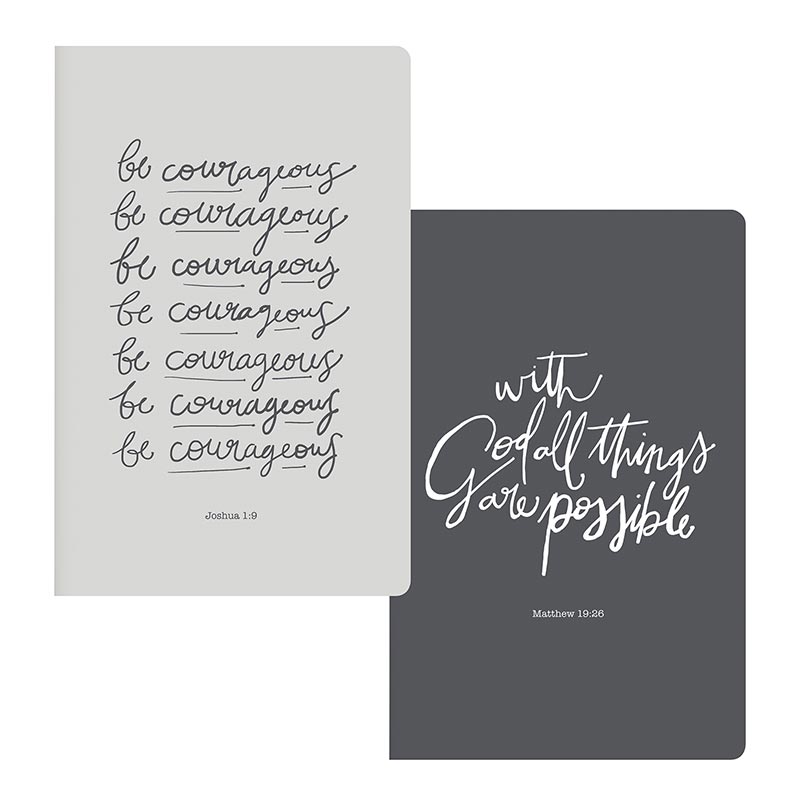 Notepad Set Be Courageous/All Things Possible 2/Pk