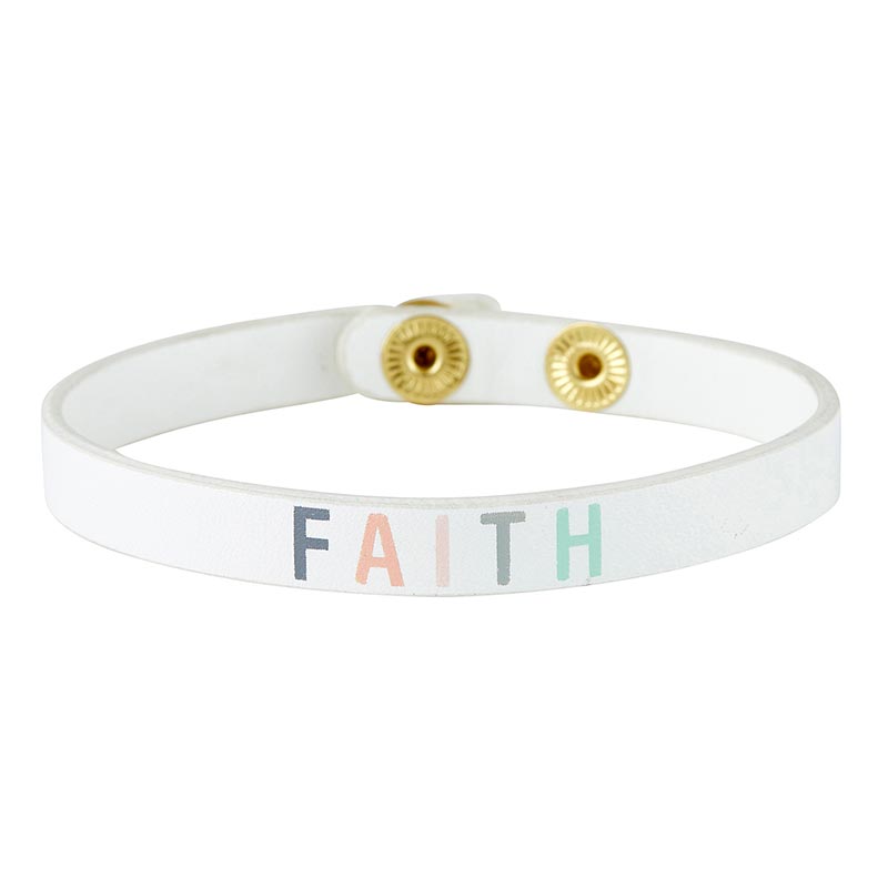 Bracelet Faith Leather Snap