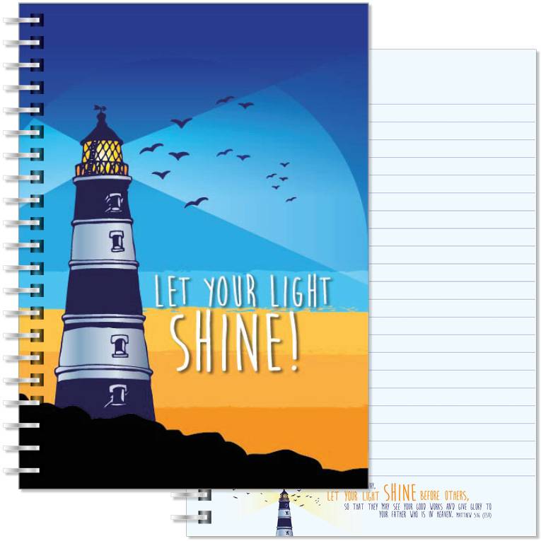 Notebook Let Your Light Shine A5 Wirebound (OP)