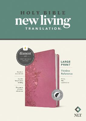 NLT Large-Print Thinline Ref Bible Filament Pink Inde