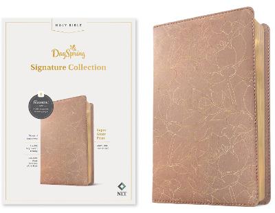 NLT Super Giant Print Bible Filament Blush Floral I/L