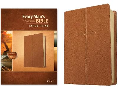 NIV Every Man's Bible Large Print Cross Saddle Tan