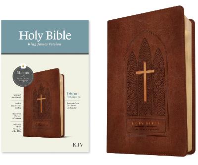KJV Thinline Reference Bible Filament Cross Brown