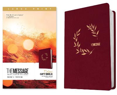 Message Deluxe Gift Bible Large Print Cranberry I/L
